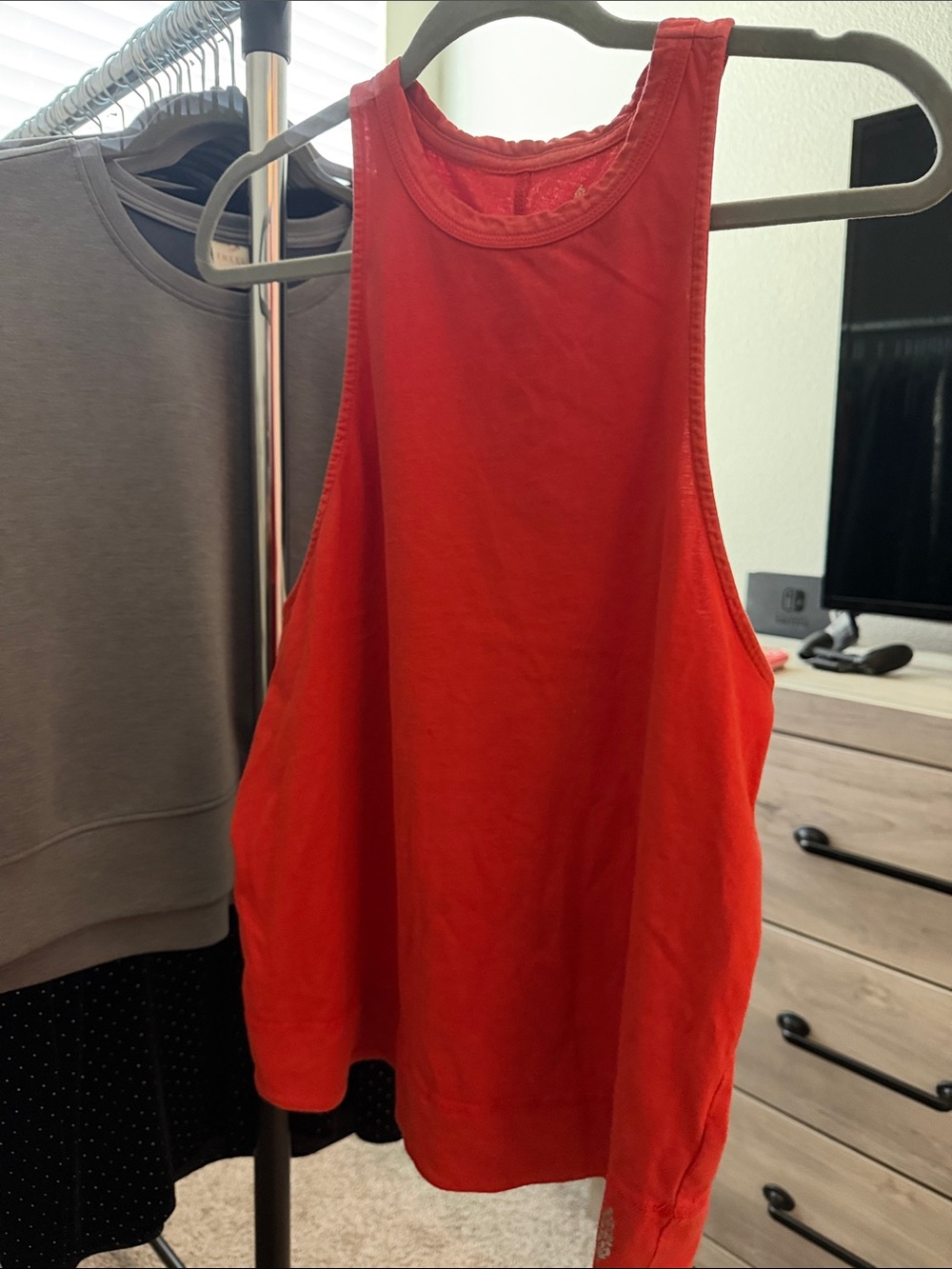 Free People Women's Red Sleeveless Tank Top